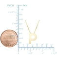 thumbnail image 2 of 14k Yellow Gold Initial Letter P Pendant Necklace, 18", 2 of 2