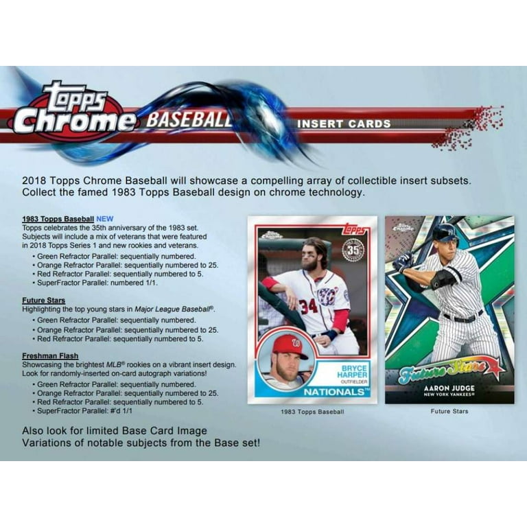 2018 Topps Chrome Baseball Jumbo Box (12 Packs/5 Autographs) 