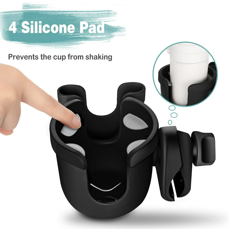 2-in-1 Baby Stroller Accessories Bottle Holder Universal Tricycle Pram  Water Cup Mobile Phone and Drink Holder Wheelchair Cart