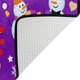 thumbnail image 5 of Dreamtimes Winter Snowmen Snowflakes Non-Slip Area Rug Purple Christmas Floor Carpet Comfort Floor Mats Decor for Indoor Front Porch,Living Room, Bedroom,Kitchen, 36"x24", 5 of 5