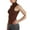 Brown, variant on Seamless Ribbed Mock Neck Sleeveless Top for Women – Slim Fit Body Shaping Shirt