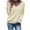 Beige, variant on Women's Long Sleeve V Neck Pullover Tops Oversized Chunky Knitted Loose Jumper Sweaters