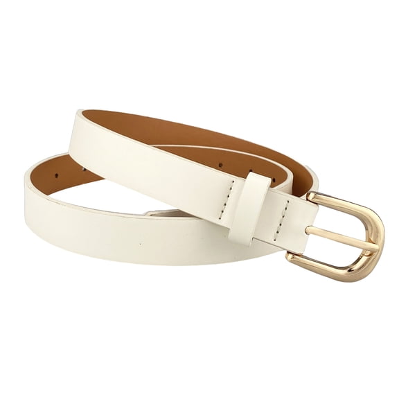 Classical PU Leather Thin Belt Pin Buckle Waist Belt for Women Great for Everyday Wear and Special Occasion Dresses