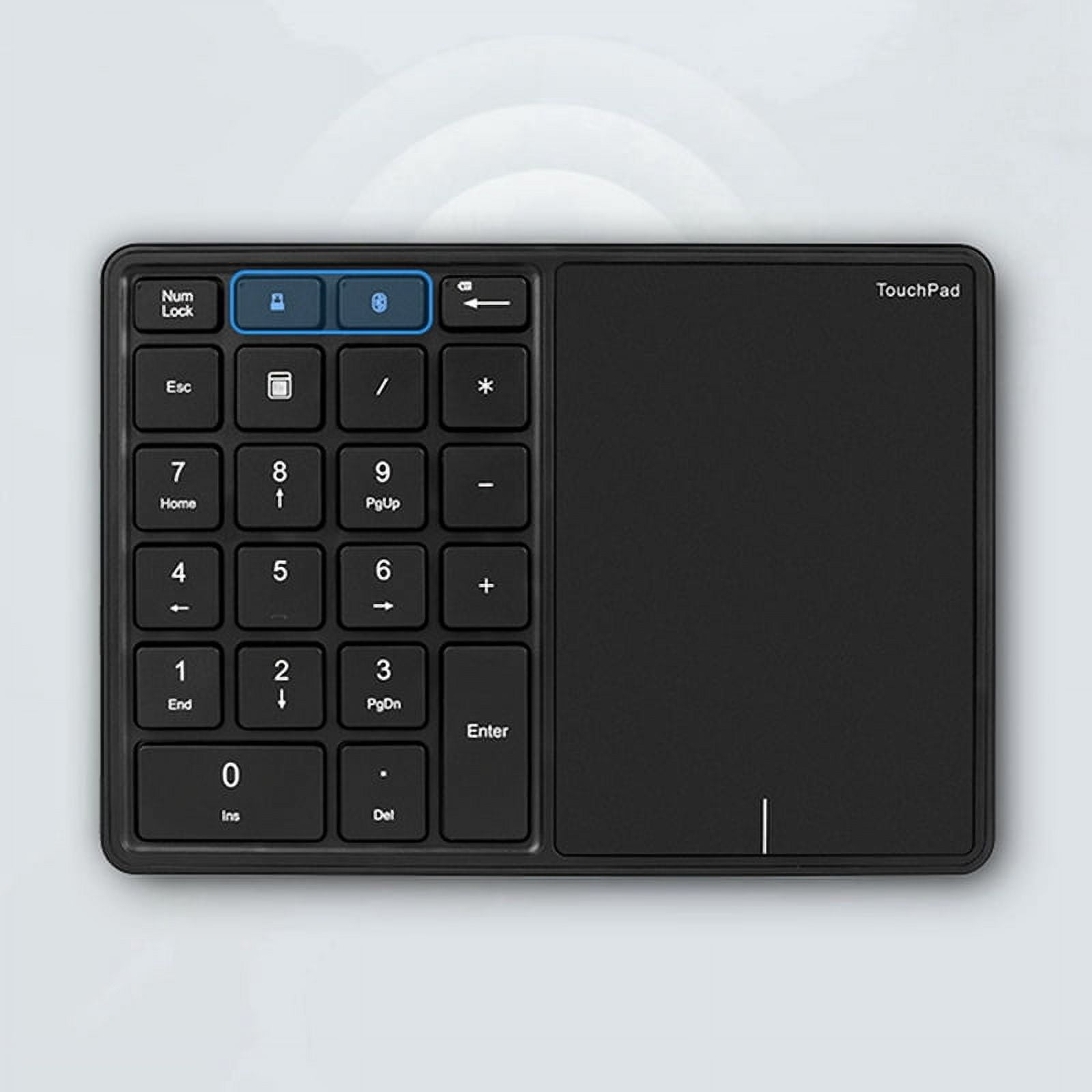 Bluetooth Numeric Keyboard with Touchpad Rechargeable USB Wireless for Android, , IOS