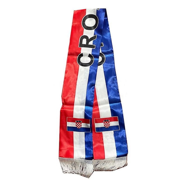 Bufanda para fanáticos del fútbol del equipo nacional Argentina Francia Marruecos Croacia banderas con borlas bufanda recuerdo