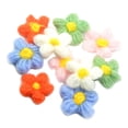 thumbnail image 4 of 10x Flores Ganchillo de de Lana Aplicaciones de Ganchillo Hechas para Bolsos, Manualidades, Decoración de BLESIY Adornos de flores de ganchillo, 4 of 8