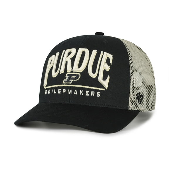 Men's '47 Black Purdue Boilermakers Arid Adjustable Trucker Hat