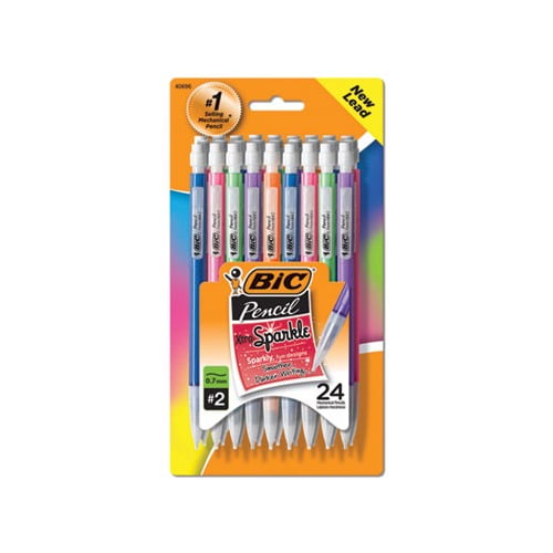 Xtra-Sparkle Mechanical Pencil Value Pack 0.7 mm, HB 2.5, Black Lead, Assorted Barrel Colors, 24/Pack