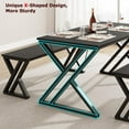 thumbnail image 5 of Dining Table Set for 4 with Marble Tabletop Kitchen Table with Benches Space Saving Dining Table Set, 5 of 7