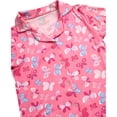 thumbnail image 3 of Princess Rose Girls Pajamas Set Cute Sleep Shirt Top Pajama Pants Shorts with Scrunchie 4 Piece, 3 of 7
