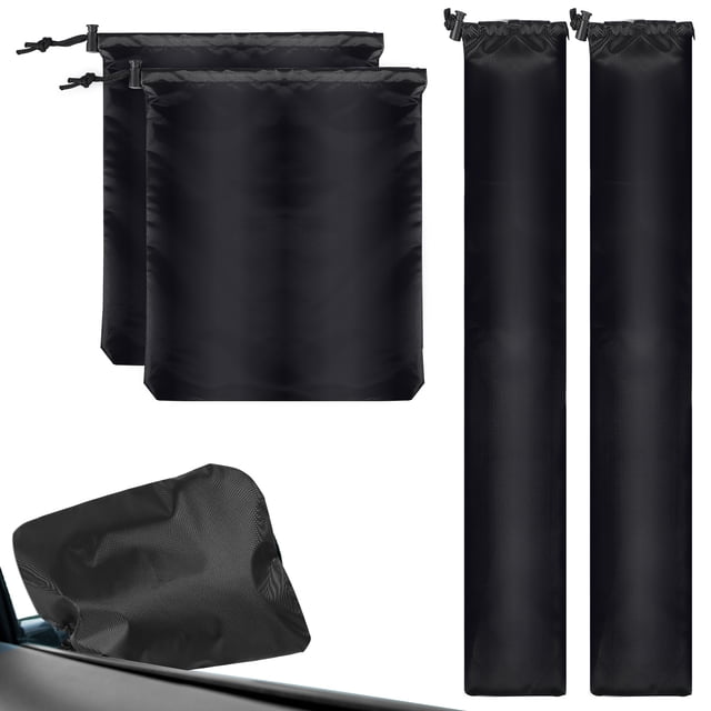 1 juego de fundas para limpiaparabrisas de coche, fundas para espejo retrovisor, fundas para limpiaparabrisas, accesorios de invierno para exterior de coche.