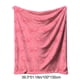thumbnail image 3 of Manta de forro polar de franela - Manta suave para siestas de doble cara 39x51 pulgadas - Manta rosa de poliéster para adultos y hogar, 3 of 6