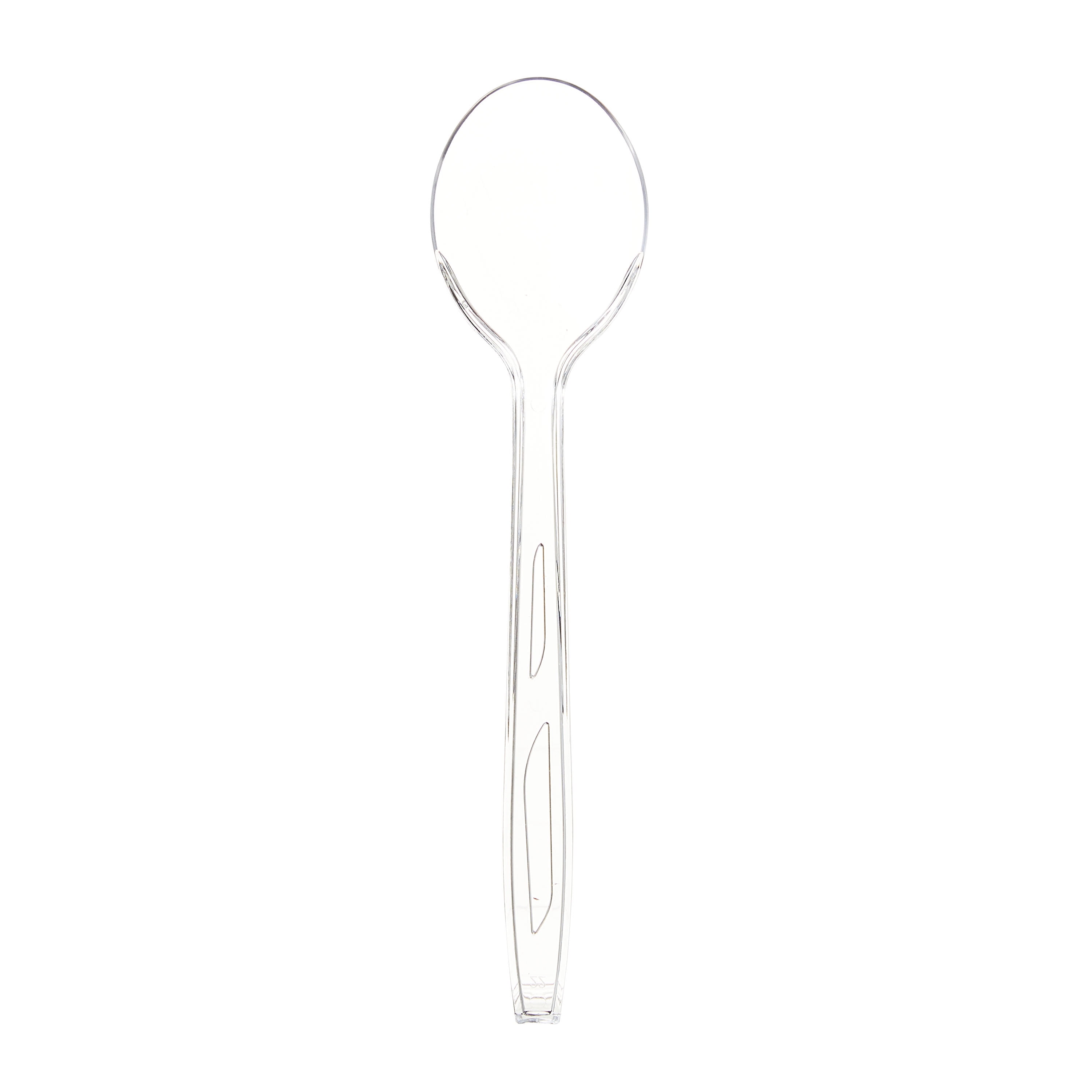 Great Value Premium Clear Jumbo Disposable Plastic Spoons, Polystyrene, 20 Count