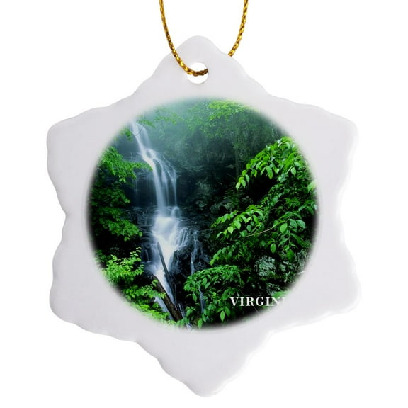 3drose, Shenandoah Valley Virginia, 3 inch Snowflake Porcelain Ornament