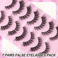 thumbnail image 5 of Wispy Lashes False Eyelashes Clear Band Cat Eye Lashes Natural Look 15MM Fake Eyelashes Pack Pestañas Postizas Naturales Wispy D Curvature Lashes, 7 Pairs, 5 of 14