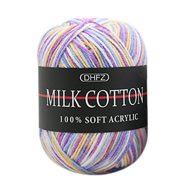 UsRHHA Colorful 50g Crochet Yarn, Soft Knitting Wool for Baby Garments, Handmade Thread