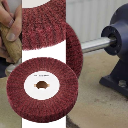 5" Abrasive Nylon Grinding Wheel 320# Non-Woven Flap Polishing Disc 2"