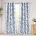 thumbnail image 3 of Alishomtll Floral Curtains Blackout Thermal Insulated Room Darkening Window Drapes for Living Room,Sage Green ,52"x84", 2 Panels, 3 of 9