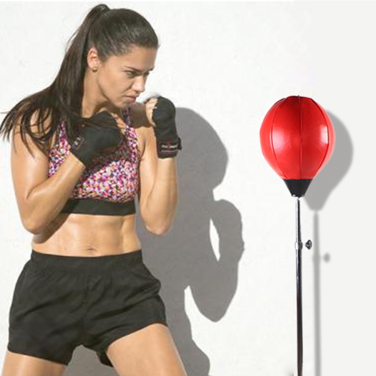 / 150/ cm Red Punch Bag Adult Boxing Training Set with Gloves and Stand Adjustable Height 120/