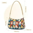 thumbnail image 3 of FORMRS Womens Shoulder Bag with Chain Strap Clutch Purse Cute Tote Handbag, Yellow Checkered Daisy, 3 of 7