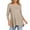 Beige, variant on Womens 3/4 Sleeve Shirts Fall Casual Round Neck Blouses Knit Pit Strip Grinding Sweaters Solid Color Tee Shirts Fashion Loose Irregular Hem Pullover Top