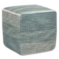 thumbnail image 1 of Trent Home Pouf Cube Boho en Coton Mélangé Bleu, 1 of 9