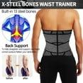 thumbnail image 5 of COMFREE Sauna Waist Trimmer Belt Men Workout Waist Trainer Sweat AB Belt with Adjustable Double Straps, 5 of 6