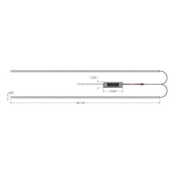 Optilumen RKS2440-40-A20 4 ft. 40W 4000K Equivalent To Integrated White LED Magnetic Retrofit Kit - Case of 20
