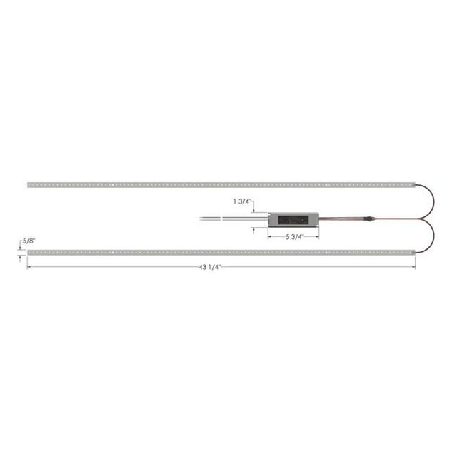 Optilumen RKS2440-50-A 4 ft. 40W 5000K Equivalent Integrated White LED Magnetic Strip Retrofit Kit