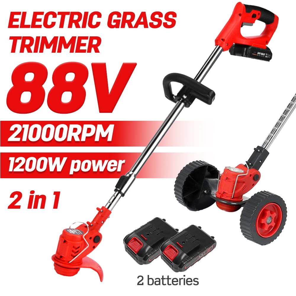 Electric String Trimmer 10 in 2.5 amp Lightweight Weed Wacker Grass Care Red 