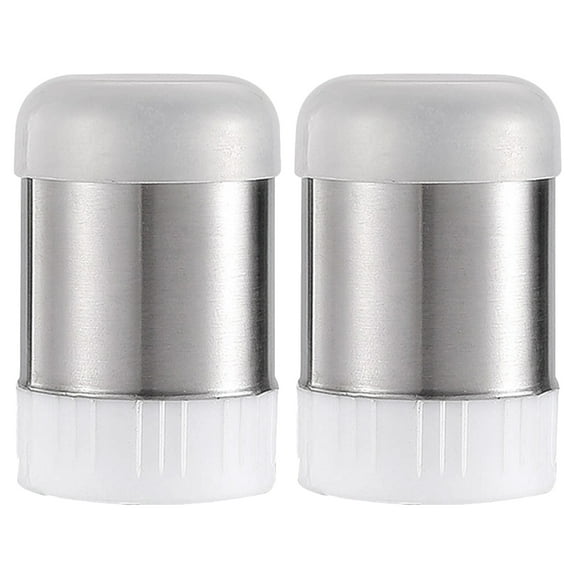 LEORX 2Pcs Stainless Steel Salt and Pepper Shakers for Kitchen Essentials