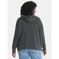 thumbnail image 3 of Terra & Sky Women's Plus Waffle Texture Zip Front Hoodie, Sizes 0X-4X, 3 of 5