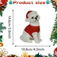 thumbnail image 3 of Christmas Dog Figurine Wearing Santa Hat – 5.9" Holiday Decoration Statue,Realistic Detailed Christmas Figurines Playset,Resin Chrismas Dog Toys,Christmas Decor(Style B), 3 of 9