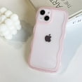 thumbnail image 4 of for iPhone 15 Case, Cute Kawaii Curly Wave Frame Shape Soft TPU Silicone Phone Case with iPhone 15, Shockproof Protective Phone Cover for Women Girls, Pink, 4 of 13