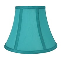 Urbanest Softback Bell Lampshade, Faux Silk, 5-inch by 9-inch by 7-inch, Teal, Spider-fitter