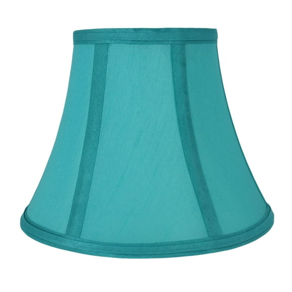 Urbanest Softback Bell Lampshade, Faux Silk, 5-inch by 9-inch by 7-inch, Teal, Spider-fitter