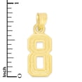 thumbnail image 5 of 10k Solid Gold Number Eight Necklace with 20" Rolo Chain, #8 Gold Charm Pendant Jewelry for Athletes, Sports Gifts for Him and Her, 5 of 5