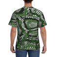 thumbnail image 2 of Naloa Green Snakeskin Men's T-Shirt Sport T-shirt Men's Basic Tee Casual Men's Shirt, Round Neck, Short Sleeves - Small, 2 of 5