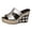 Silver, variant on Slip on Wedge Slides for Women Wide Width Open Toe High Top Sandals Summer Beach Sparkly Dress Shoes for Outdoor Size 9 Silver