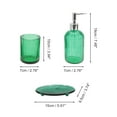 thumbnail image 2 of Unique Bargains 1 Set Durable Waves Bathroom Accessories Kit Green Glass, 2 of 4