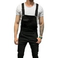 thumbnail image 3 of DYMADE Men Plus Size Suspender Denim Solid Color Torn Pants Casual Jumpsuit, 3 of 4