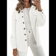 thumbnail image 1 of Chaqueta Informal de Otoño para Mujer, de Larga, con Botones, Holgada y Ligera, con Bolsillos. M, 1 of 7