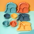 thumbnail image 7 of ACDANC Toddler Plate Dinosaur Divided Bowl Set Knife and Fork Kids Gift Silicone Baby Dishes Food, 7 of 7