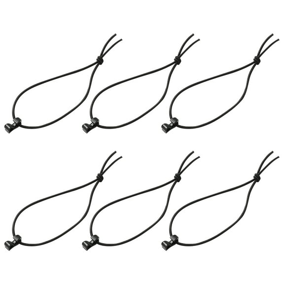 15 Pcs Bungee Strap Clips Cable Adjustable Straps Hooks Black