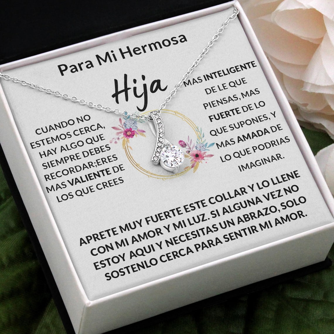 Necklace For Daughter Para Mi Hermosa Hija HeartfeltFor Birthdays Graduations Or Special Moments, Gold Alluring Necklace