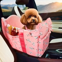 Center Console Dog Car Seat For Compact CarPortable Center Console Booster With Safety Belt Soft Cushion AntiCollapse Armrest Pet Seat For Extra Small Dog Fits Dogs Up To 11lbs Pink