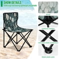 thumbnail image 4 of WOBOGO Eucalyptus Leaves Pattern Camping Chair Convenient Four Corner Backrest Folding Stool Can Hold Up to 220lbs, 4 of 8