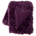 thumbnail image 6 of Chanasya Super Soft Shaggy Longfur Throw Blanket | Snuggly Fuzzy Faux Fur Lightweight Warm Elegant Cozy Plush Sherpa Microfiber Blanket | For Couch Bed Chair Photo Props - 60 "x 70"- Aubergine Purple, 6 of 8