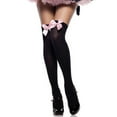 thumbnail image 1 of ITFABS Women's Stocking, Solid Color Bow Top Socks, Over Knee Sheer Stockings, 1 of 6