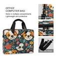 thumbnail image 4 of Laptop Bag Laptop Briefcase 15.7 x 3 x 11.8 Inches Laptop Bag Briefcases Laptop Storage Travel Laptop Bag Work Laptop Bag Cute Puppy and Little Flower, 4 of 8